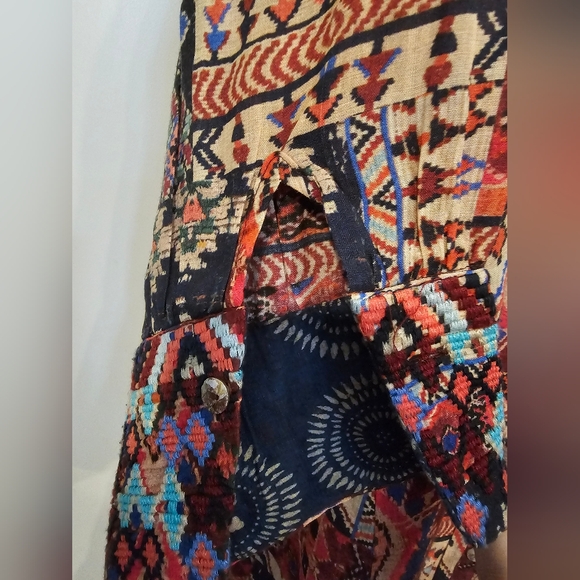 Johnny Was Workshop Geometric Pattern Tunic Top - Picture 3 of 7